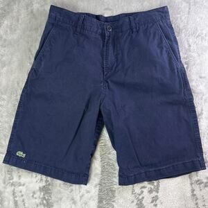 Vintage Lacoste Navy Blue Shorts Mens Size 30 Preppy Chino Summer